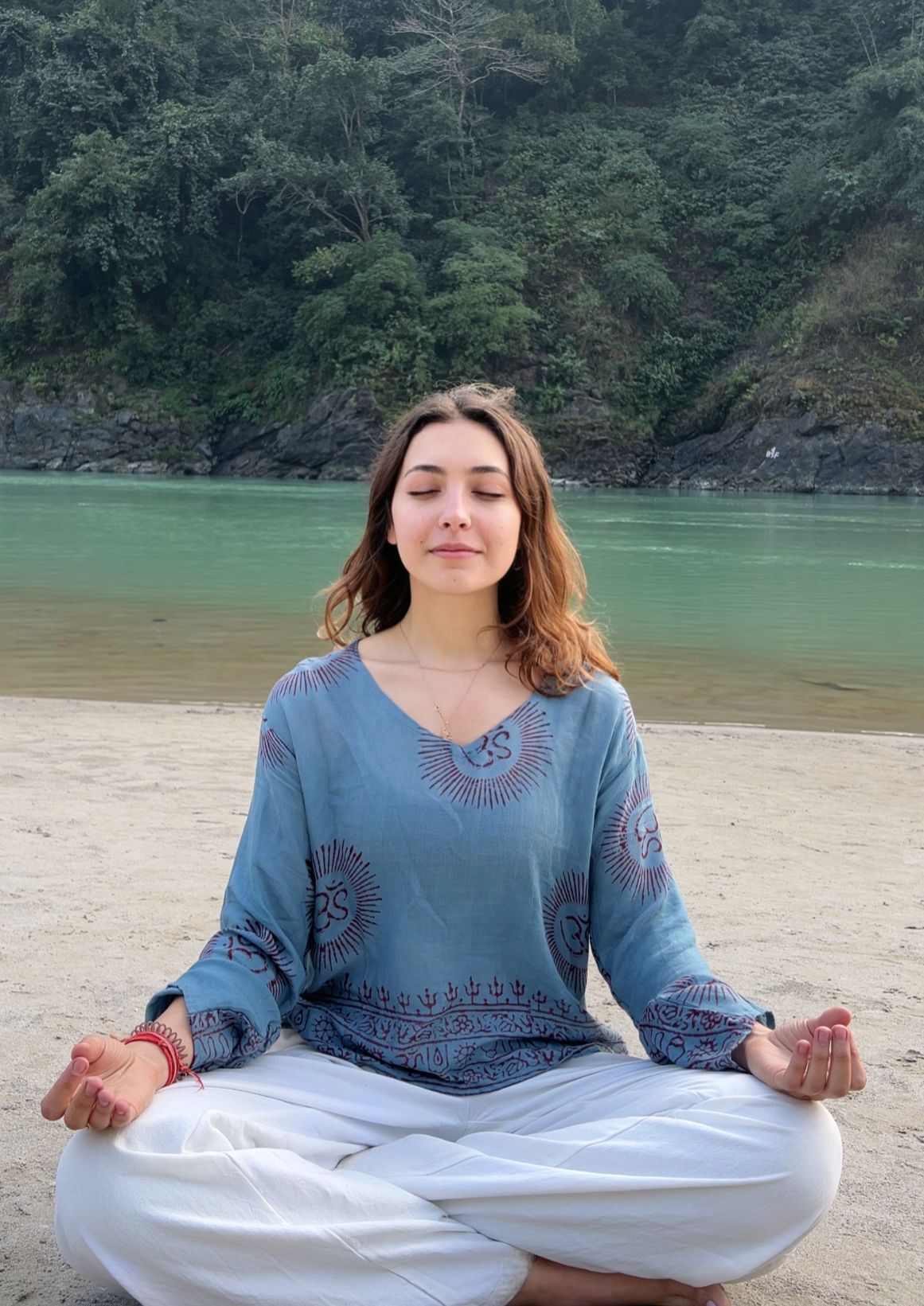 Meditating by the river